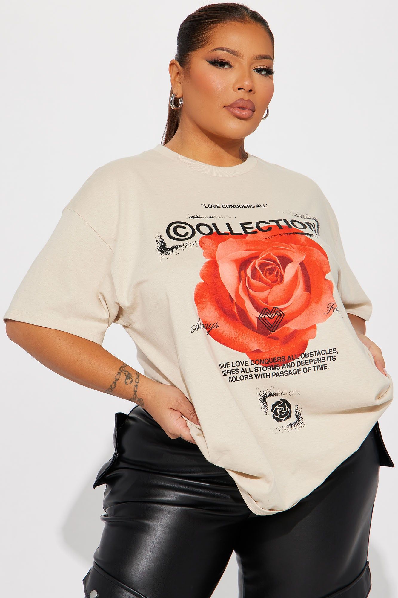A Collection Of Roses Graphic Tee - Sand sold by Fashion Nova product image thumbnail 4
