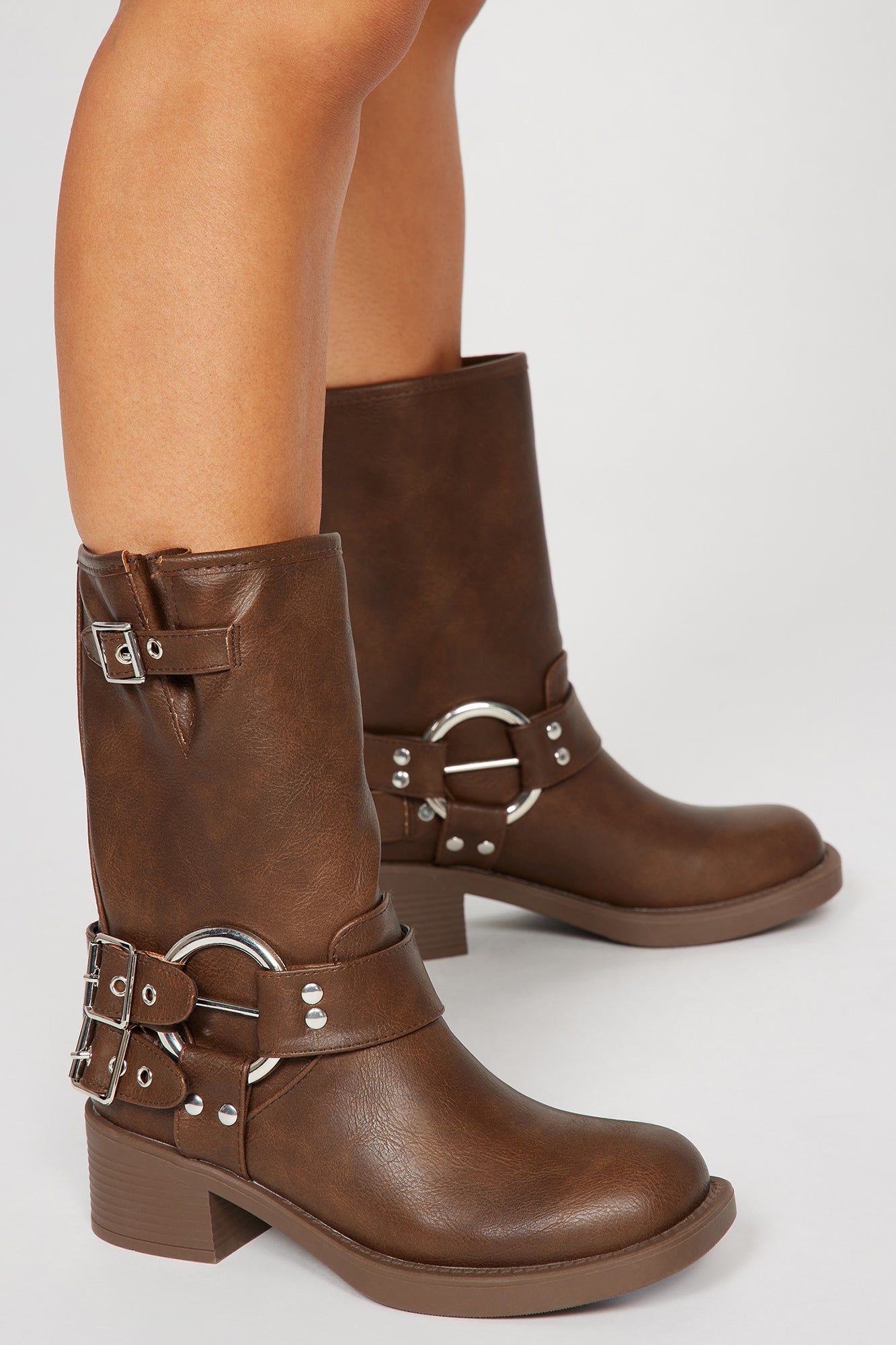 Tough Love Buckle Booties - Brown sold by Fashion Nova product image thumbnail 3