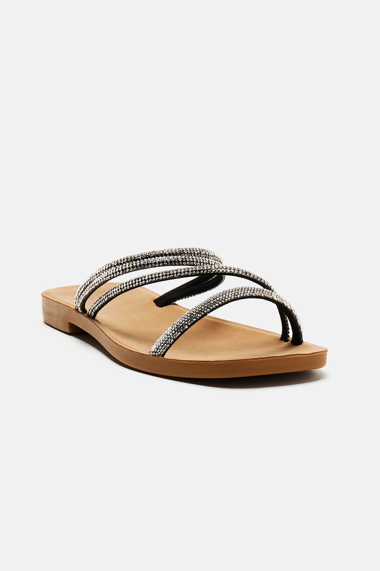 Kaira Rhinestone Sandals - Black sold by Fashion Nova product image thumbnail 3