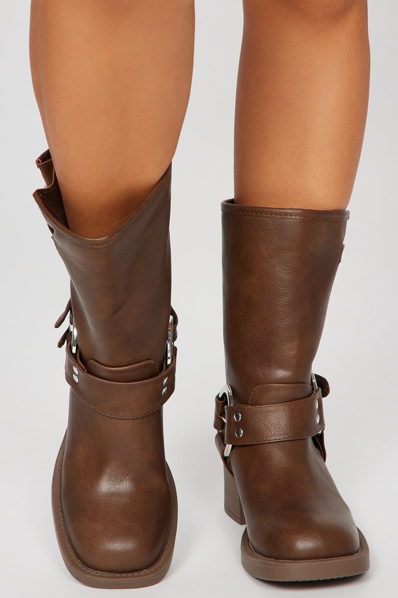 Tough Love Buckle Booties - Brown sold by Fashion Nova product image thumbnail 2