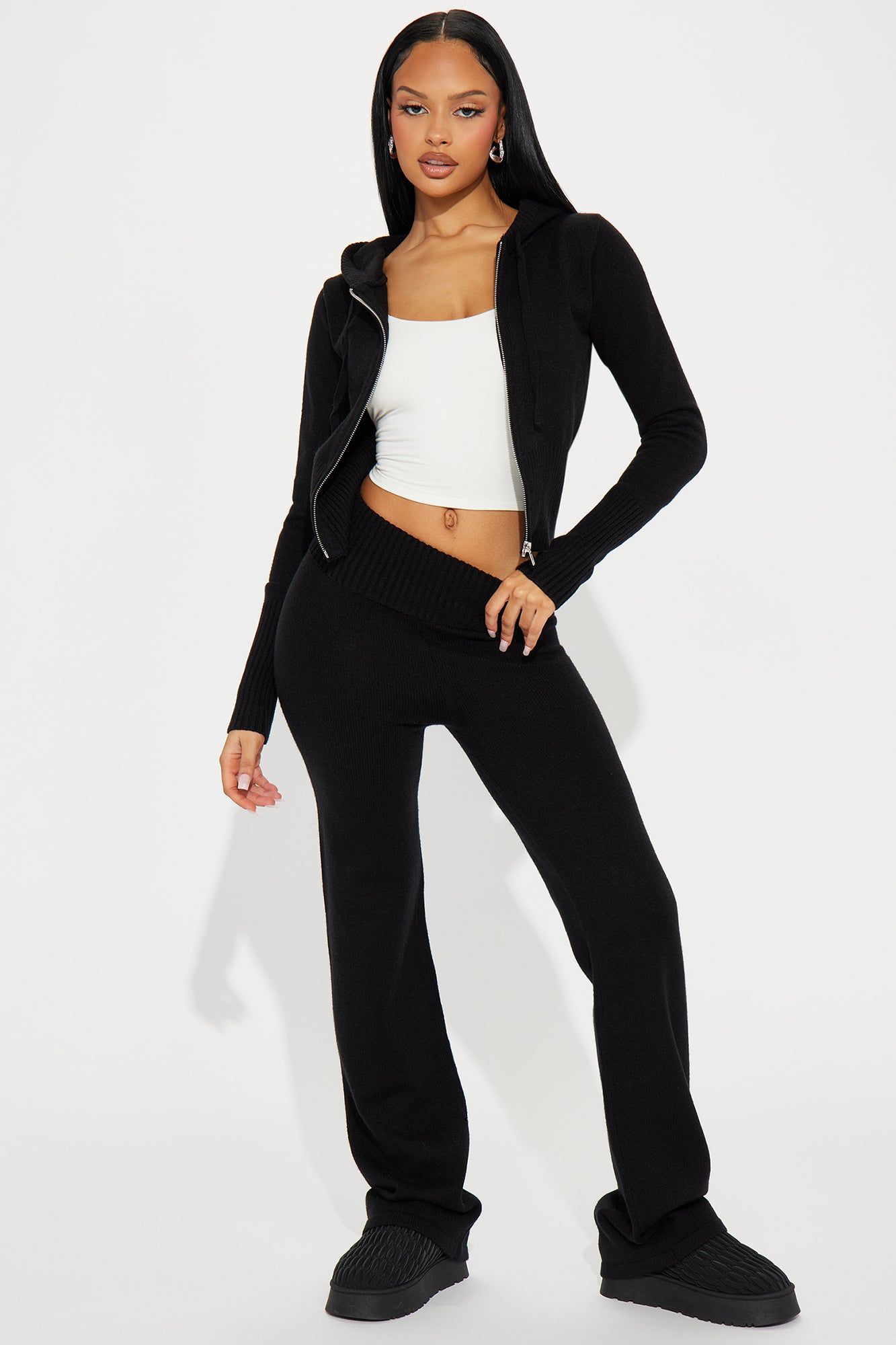 Lana Sweater Pant Set - Black sold by Fashion Nova