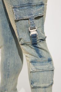 Hold On Cargo Stacked Skinny Jeans - Medium Wash sold by Fashion Nova