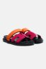 Agnes Flat Sandals - Pink/combo sold by Fashion Nova