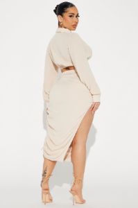 Demie Skirt Set - Taupe sold by Fashion Nova