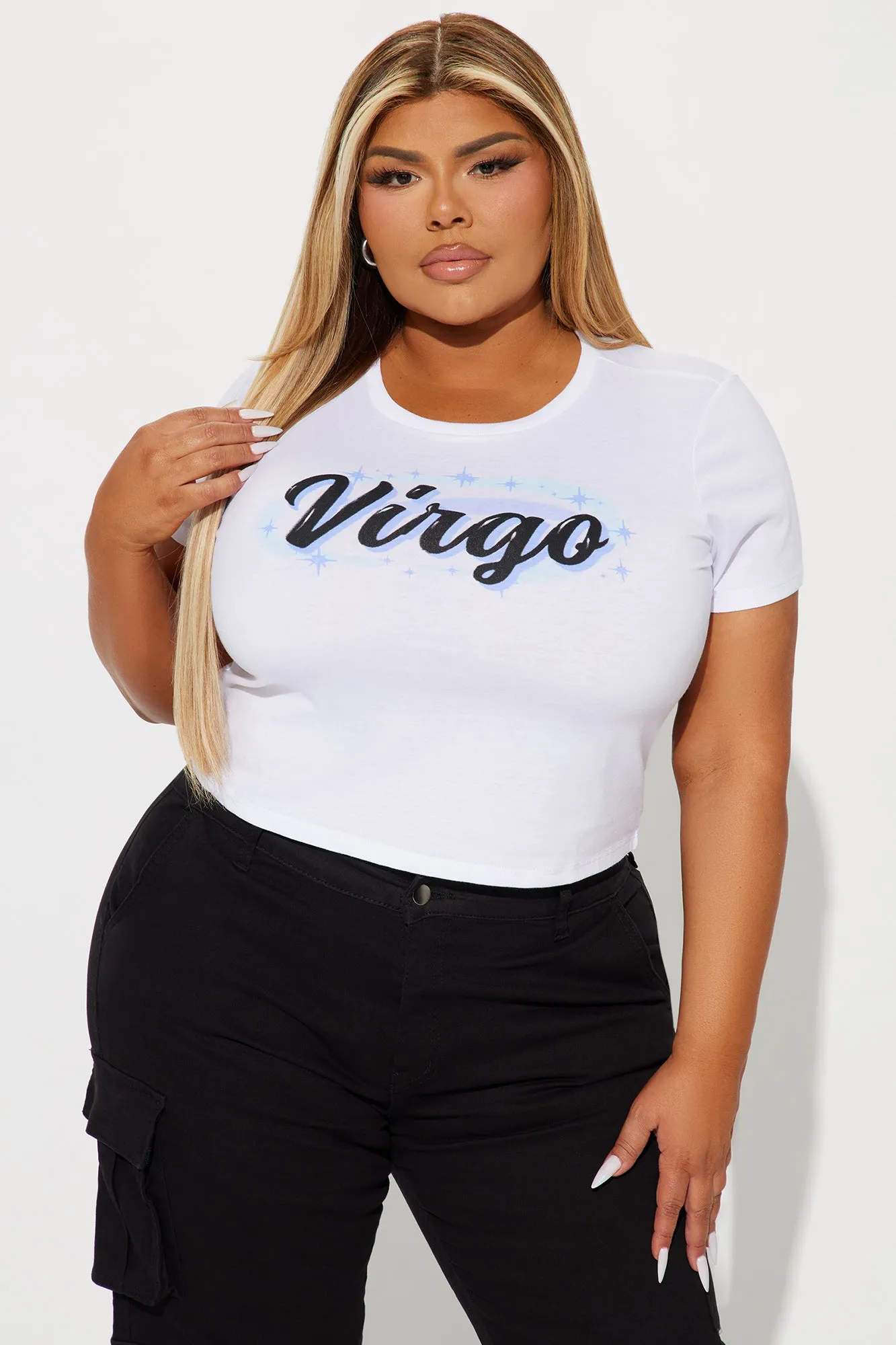 Virgo Energy Fitted Tee - White sold by Fashion Nova product image thumbnail 5