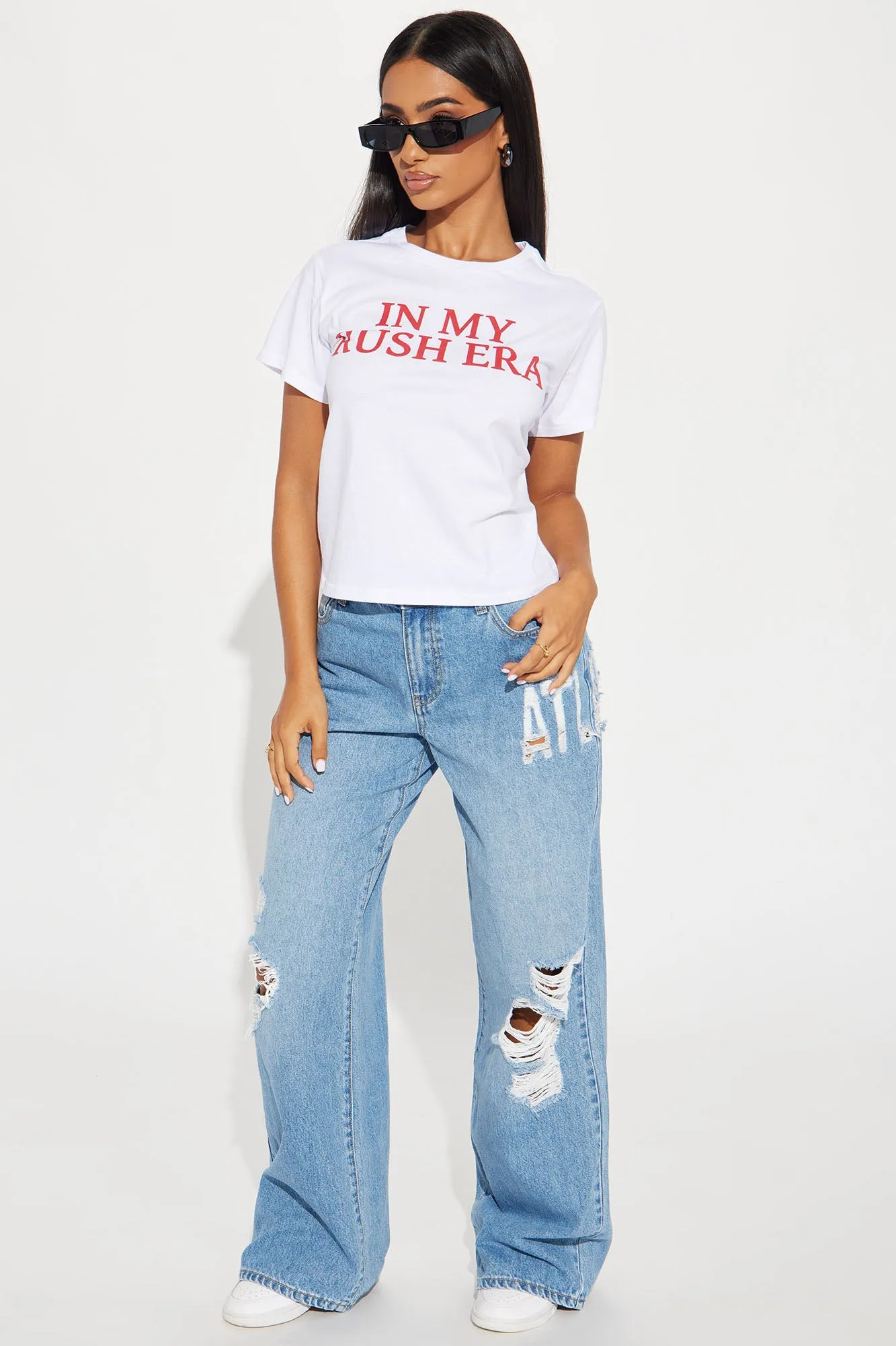 In My Rush Era Tee - White sold by Fashion Nova product image thumbnail 2