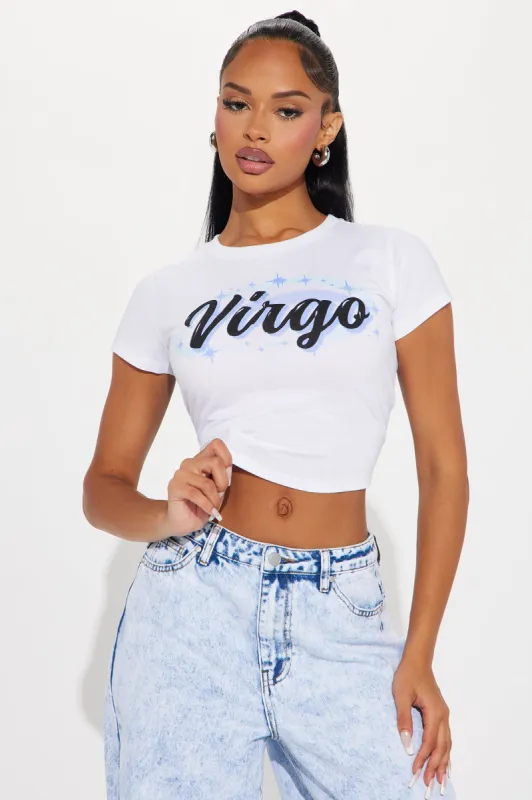 Virgo Energy Fitted Tee - White sold by Fashion Nova
