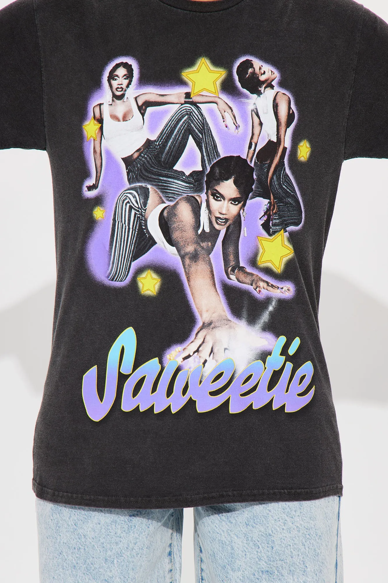 Saweetie Icy Girl Washed Tee - Black sold by Fashion Nova product image thumbnail 3