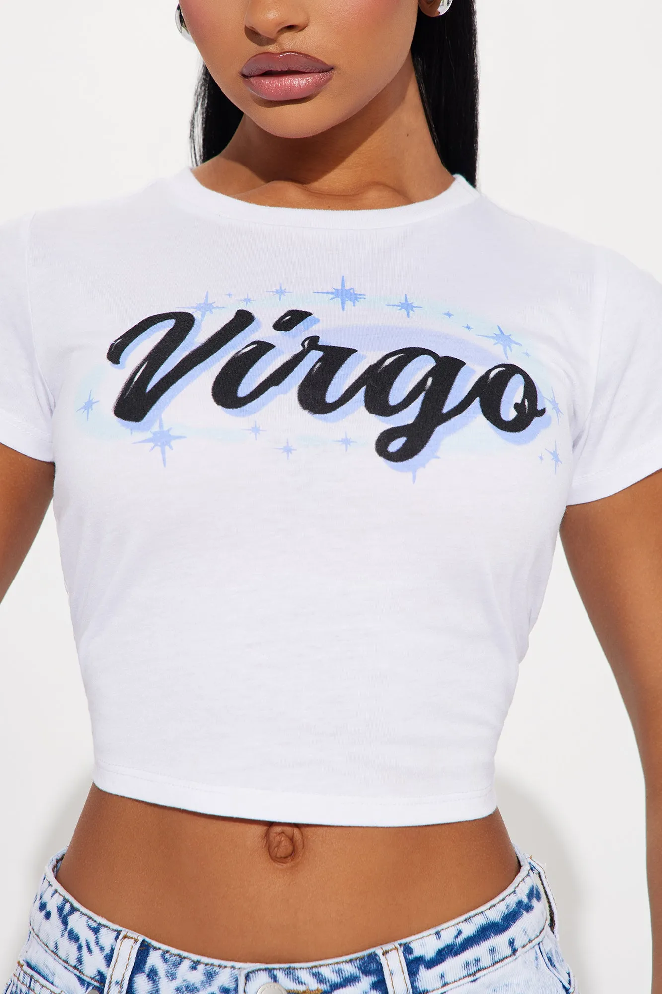 Virgo Energy Fitted Tee - White sold by Fashion Nova product image thumbnail 3