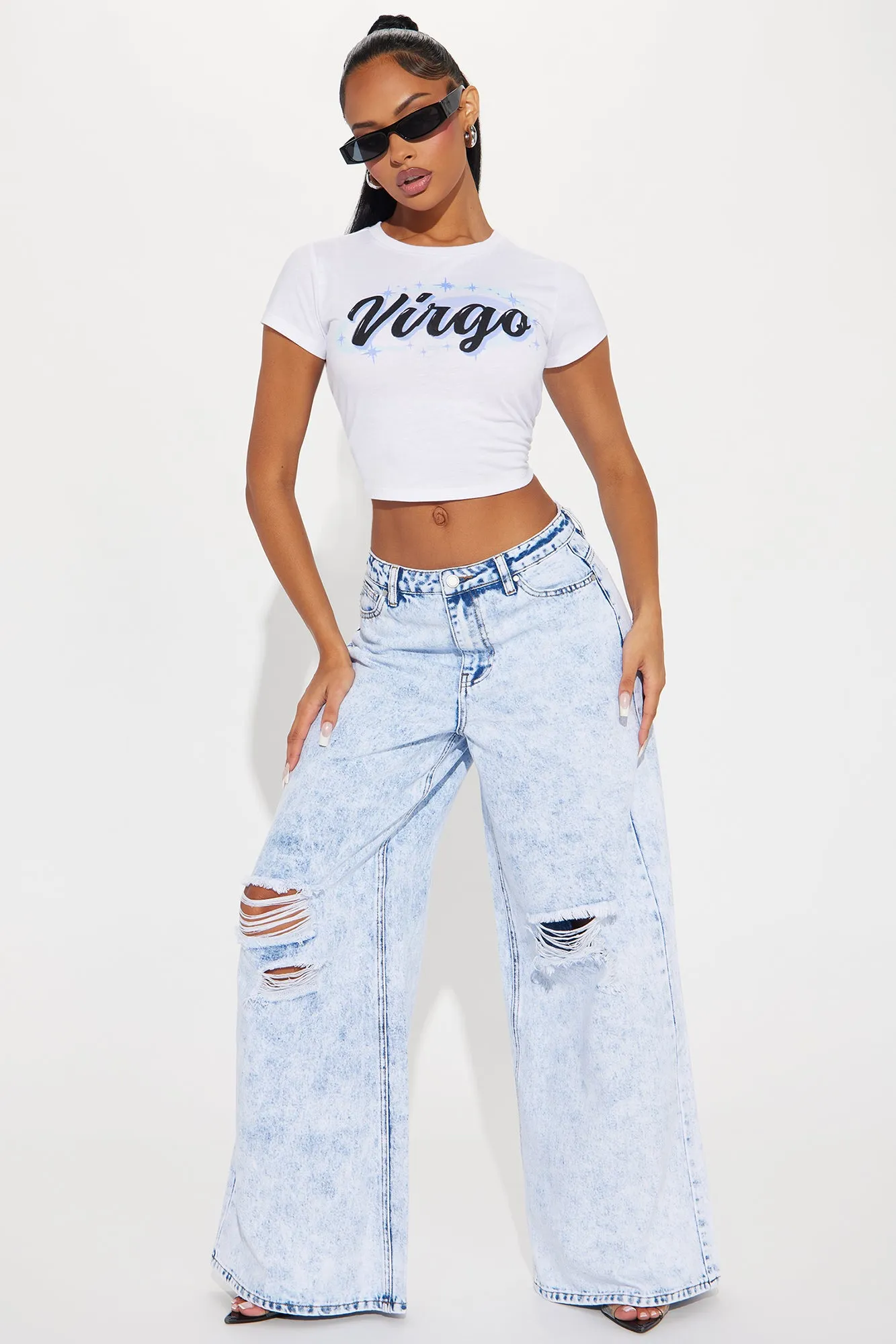 Virgo Energy Fitted Tee - White sold by Fashion Nova product image thumbnail 2