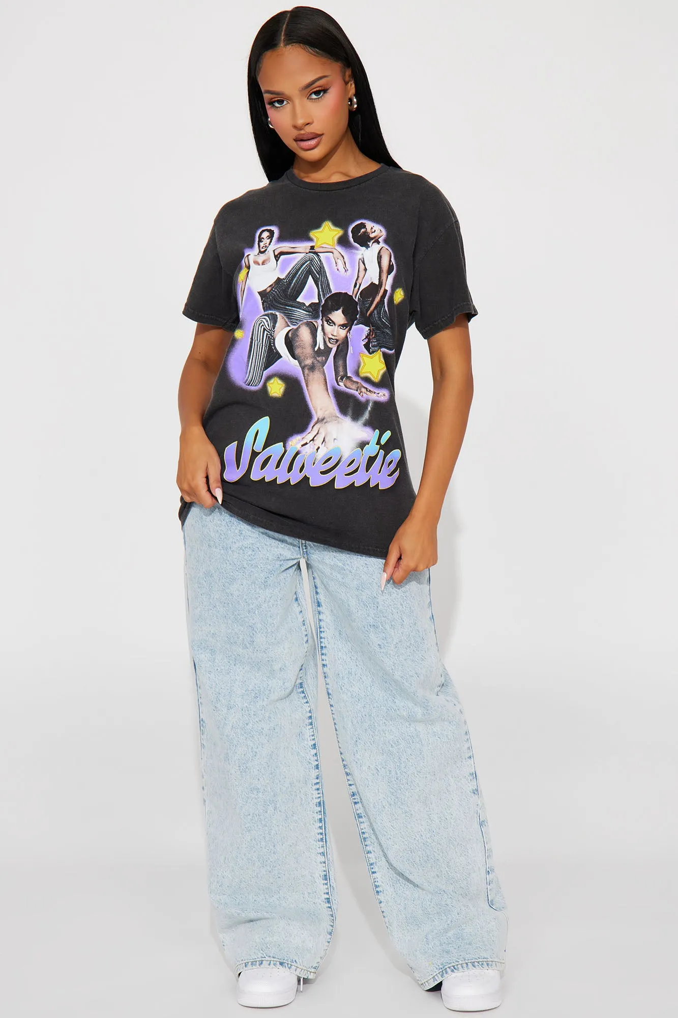 Saweetie Icy Girl Washed Tee - Black sold by Fashion Nova product image thumbnail 2