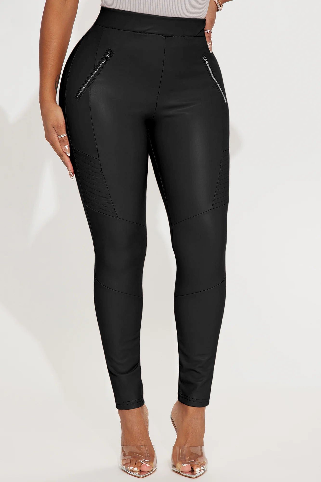 No Love Faux Leather Moto Legging - Black sold by Fashion Nova product image thumbnail 2