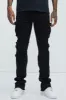 Find Out Cargo Flare Jeans - Black sold by Fashion Nova