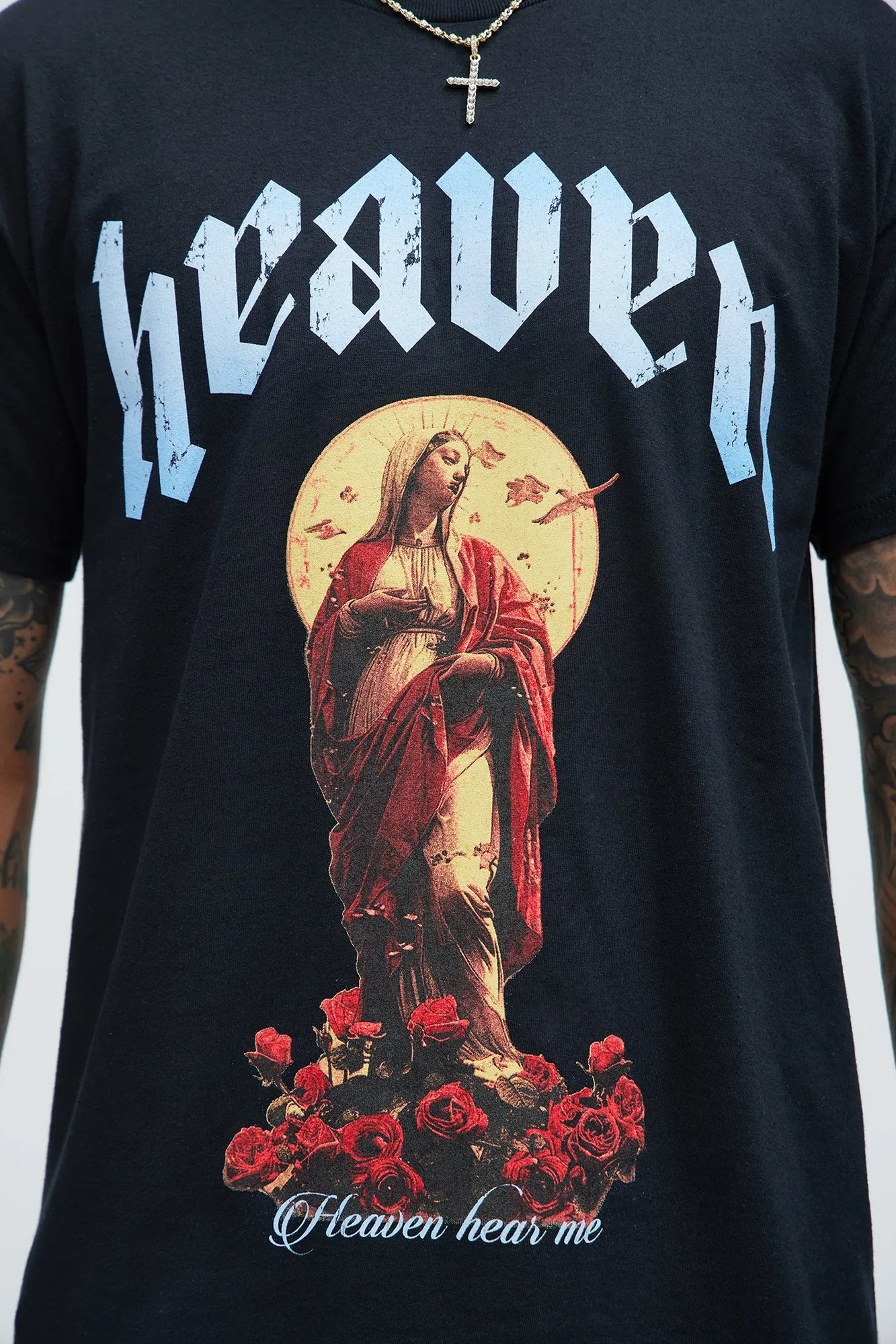 Heaven Hear Me Short Sleeve Tee - Black sold by Fashion Nova product image thumbnail 3