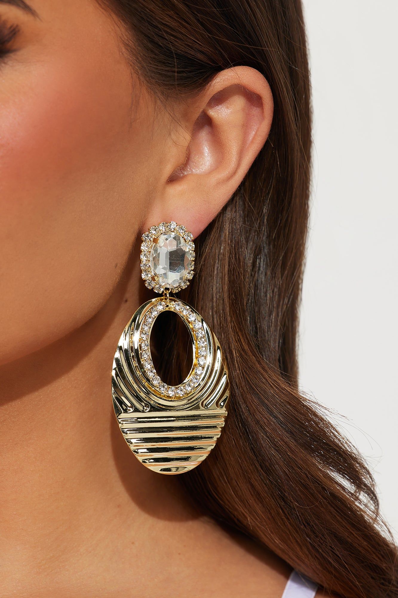 Wifey Material Earrings - Gold sold by Fashion Nova