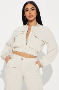 Breaking Free Linen Pant Set - Taupe sold by Fashion Nova