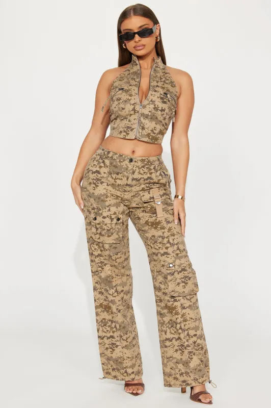 ★ANDERSSON BELL★ Herringbone sheer cargo pants HERRINGBONE SHEER CARGO PANTS apa823w(BROWN) | Parallel