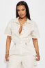 Talk Back Jumpsuit  - Taupe sold by Fashion Nova