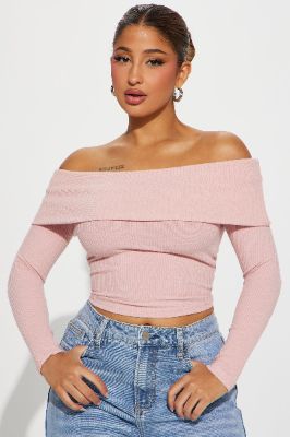 Sophia Heavy Rib Top - Mauve sold by Fashion Nova