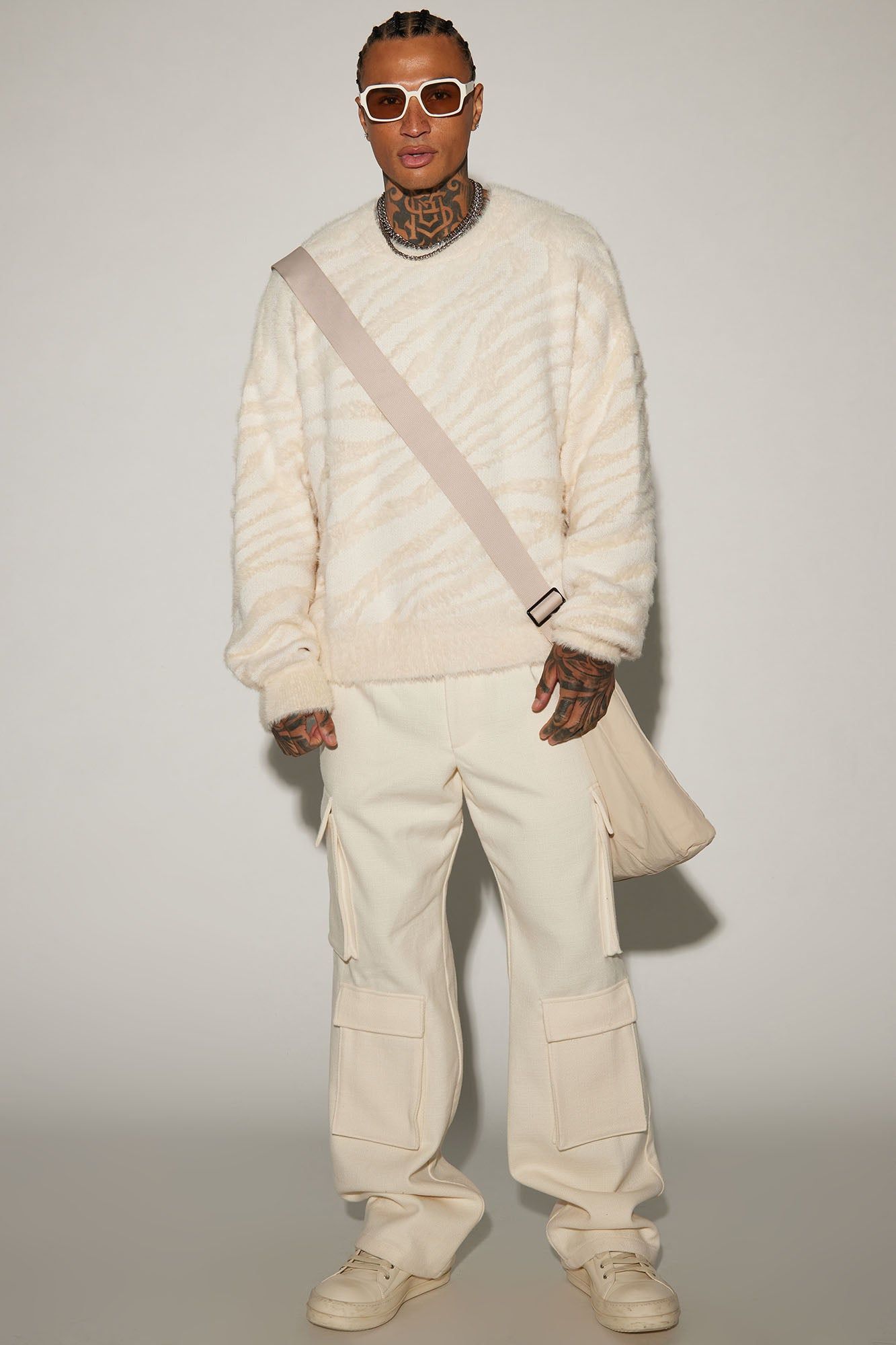 Textured Crewneck Sweater - Cream sold by Fashion Nova product image thumbnail 2