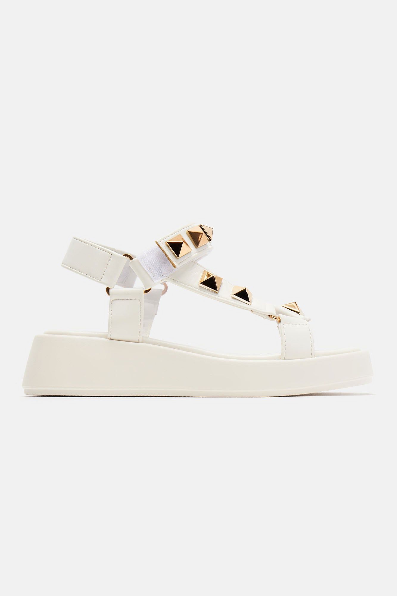 Mind At Ease Flatform Sandals - White sold by Fashion Nova product image thumbnail 4