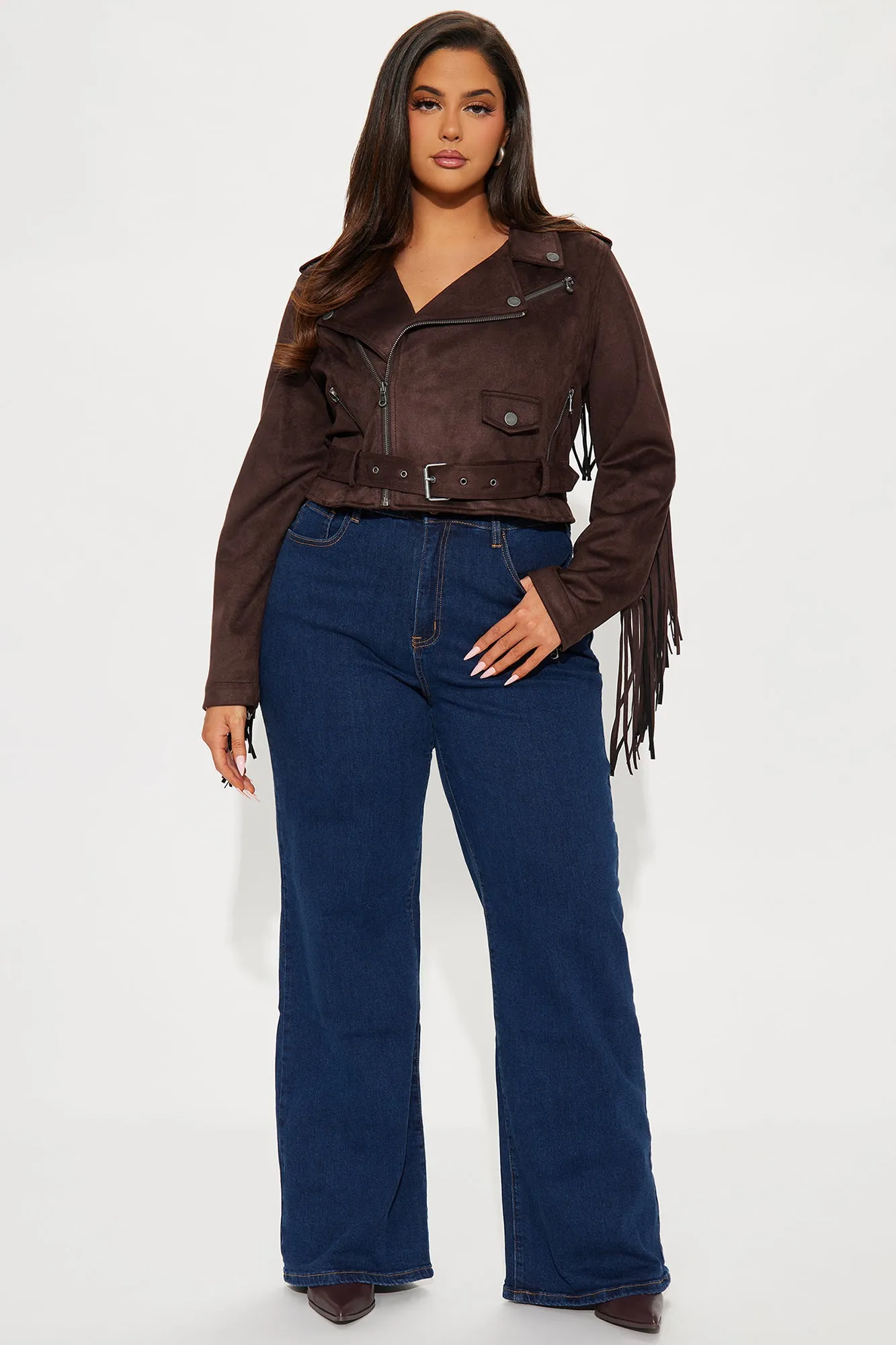 Wild West Connection Fringe Moto Jacket - Brown sold by Fashion Nova product image thumbnail 5