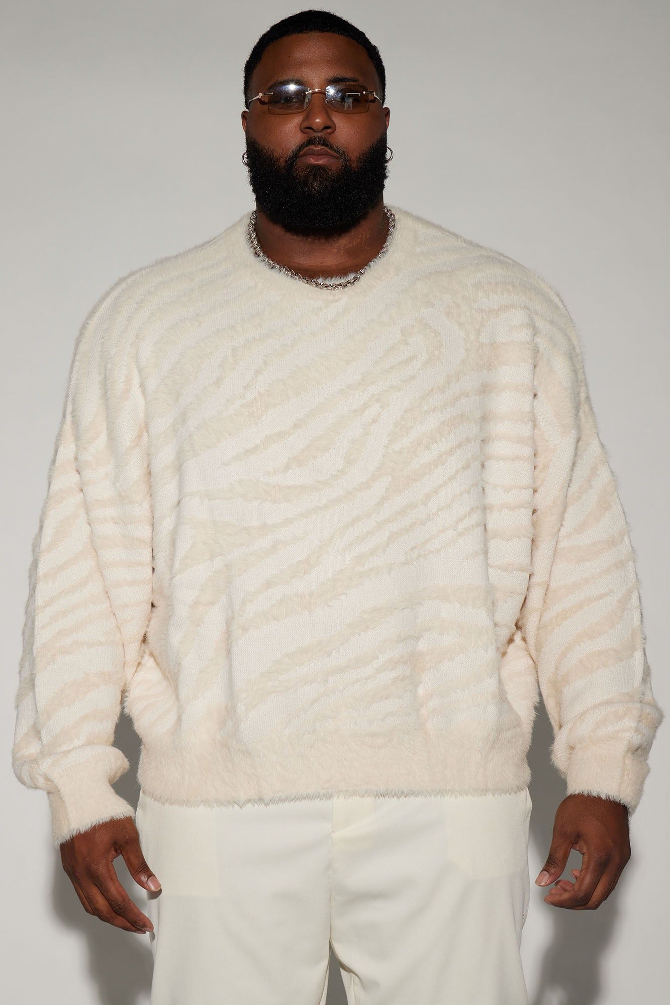 Textured Crewneck Sweater - Cream sold by Fashion Nova product image thumbnail 5