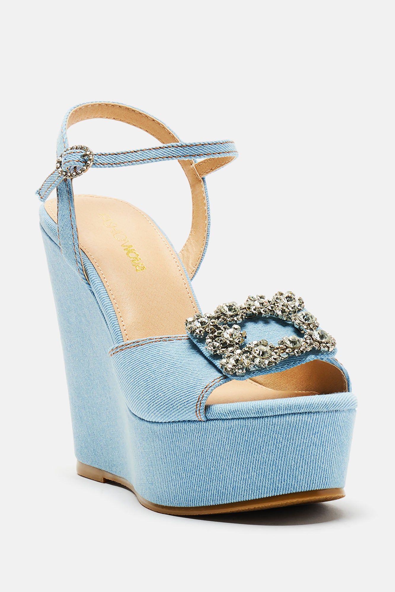 The Best You Had Wedges - Denim sold by Fashion Nova product image thumbnail 2