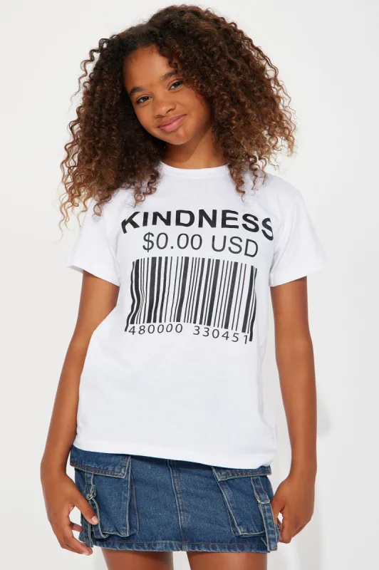 Mini Kindness Scan Tee - White sold by Fashion Nova