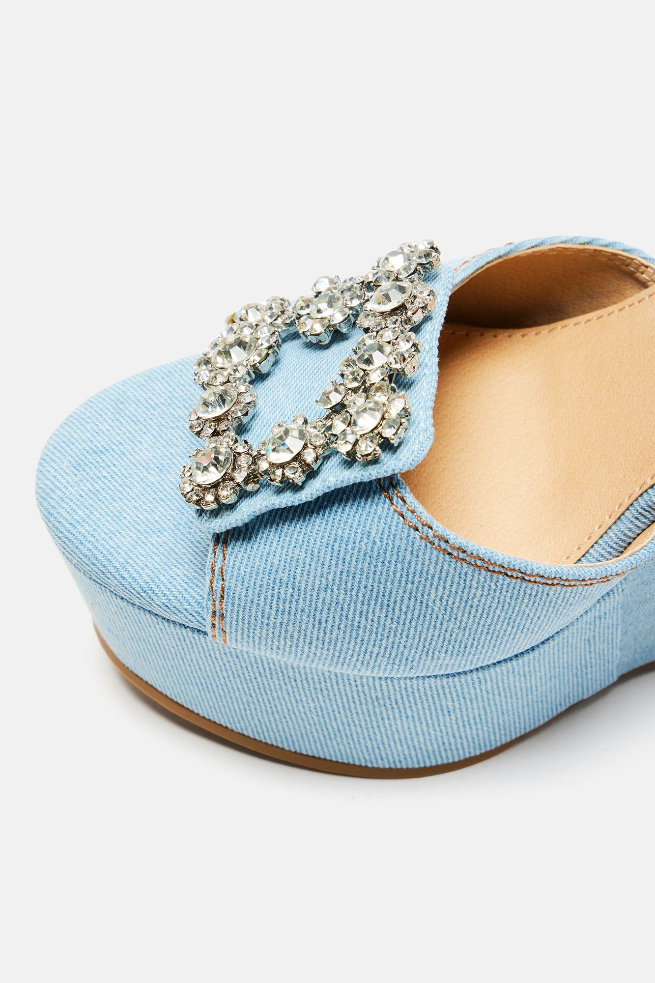 The Best You Had Wedges - Denim sold by Fashion Nova product image thumbnail 4