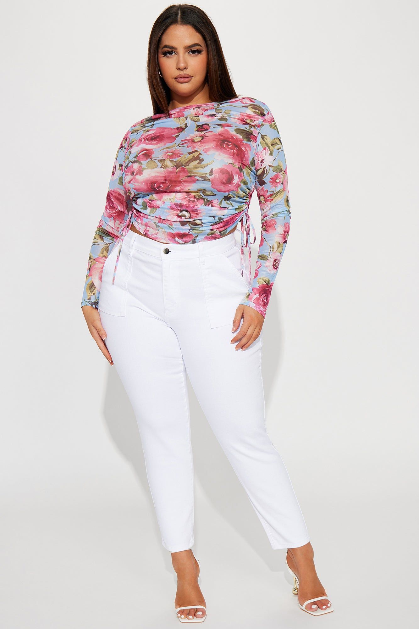 Feminine Urges Mesh Top - Blue/combo sold by Fashion Nova product image thumbnail 5