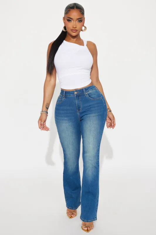 Play By My Rules Stretch Bootcut Jeans - Medium Wash sold by Fashion Nova