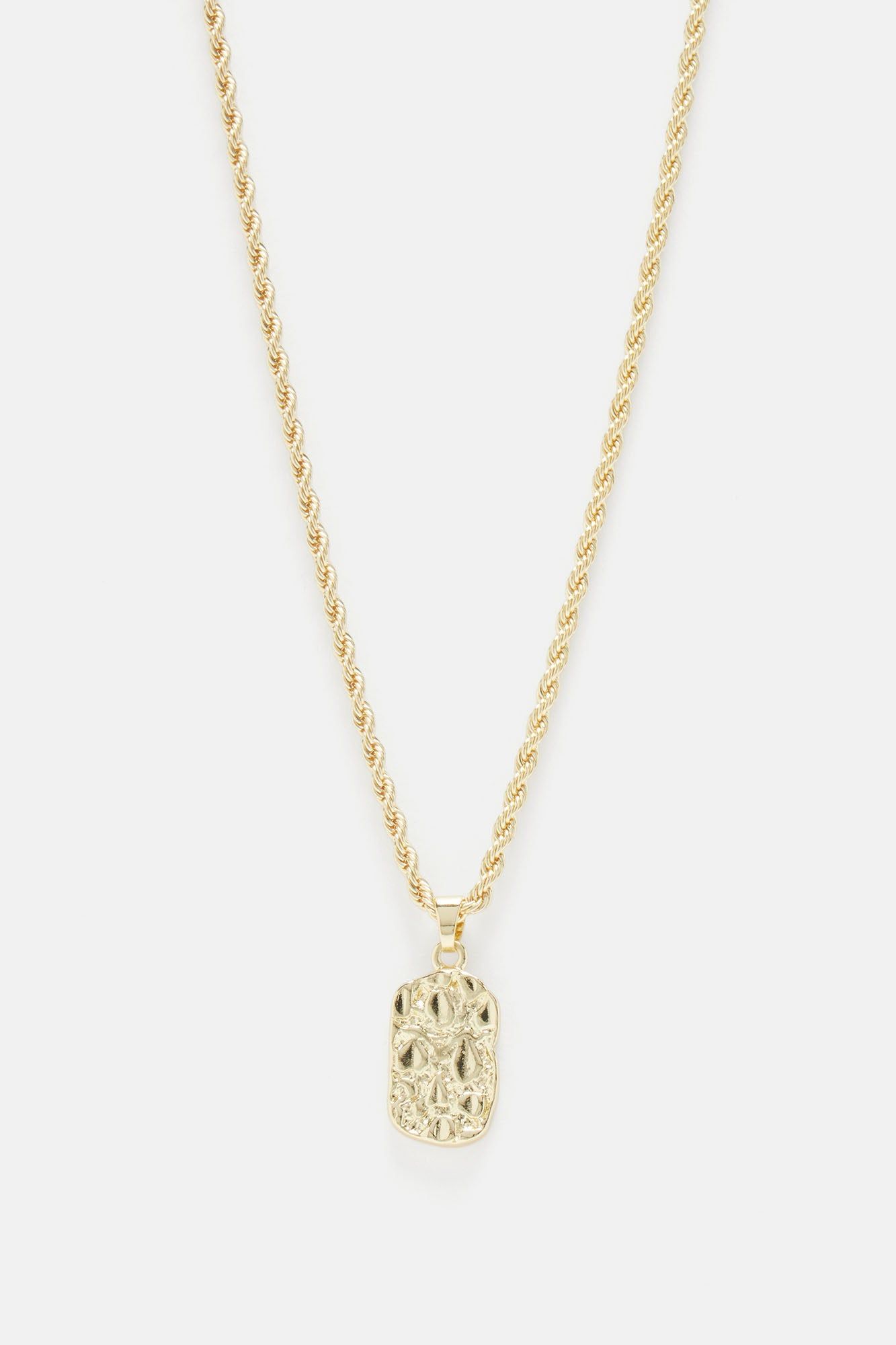 Nugget Tag Chain Necklace - Gold sold by Fashion Nova product image thumbnail 3