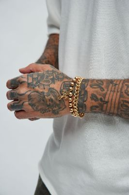 Revered Bracelet Set - Gold/Black sold by Fashion Nova