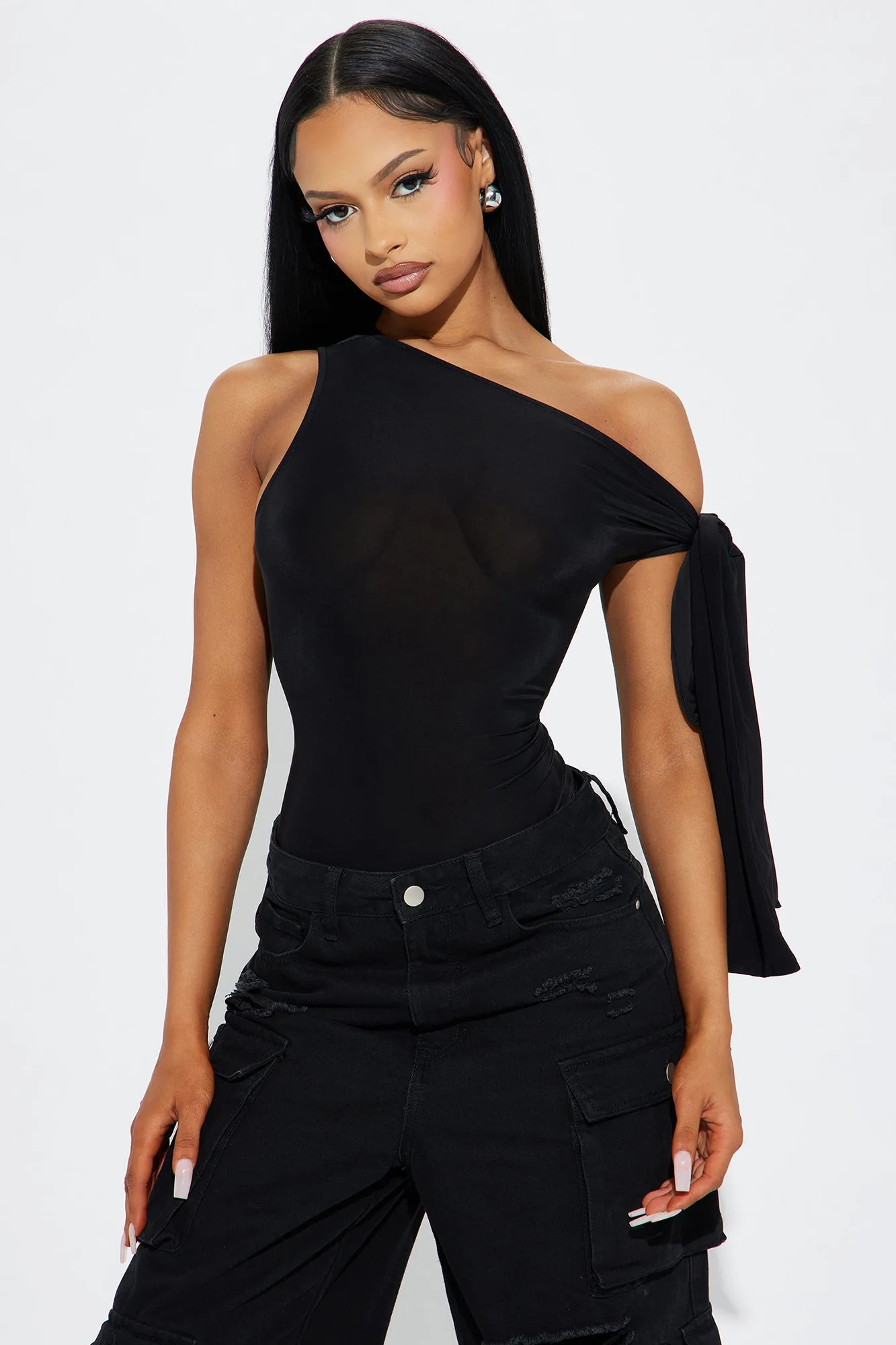 Sofia Off Shoulder Bodysuit - Black sold by Fashion Nova product image thumbnail 2