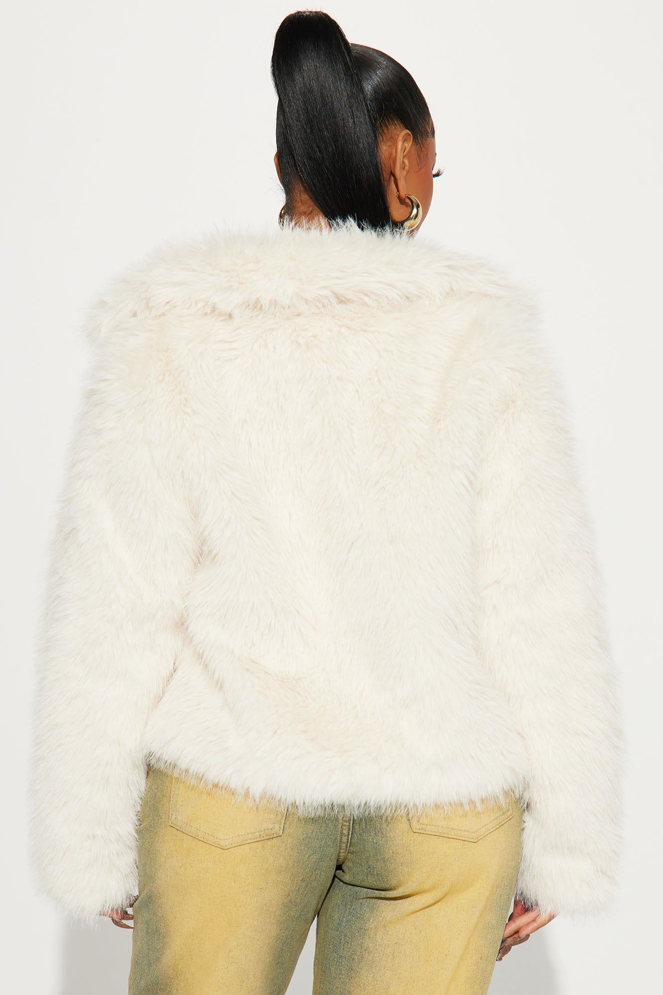 Put It On Faux Fur Coat - Ivory sold by Fashion Nova product image thumbnail 3