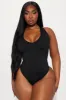 Delvina Snatched Sculpting V Neck 1 Piece Swimsuit - Black sold by Fashion Nova