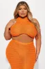 Key West Sheer Maxi Skirt Set - Orange sold by Fashion Nova