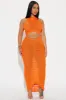 Key West Sheer Maxi Skirt Set - Orange sold by Fashion Nova