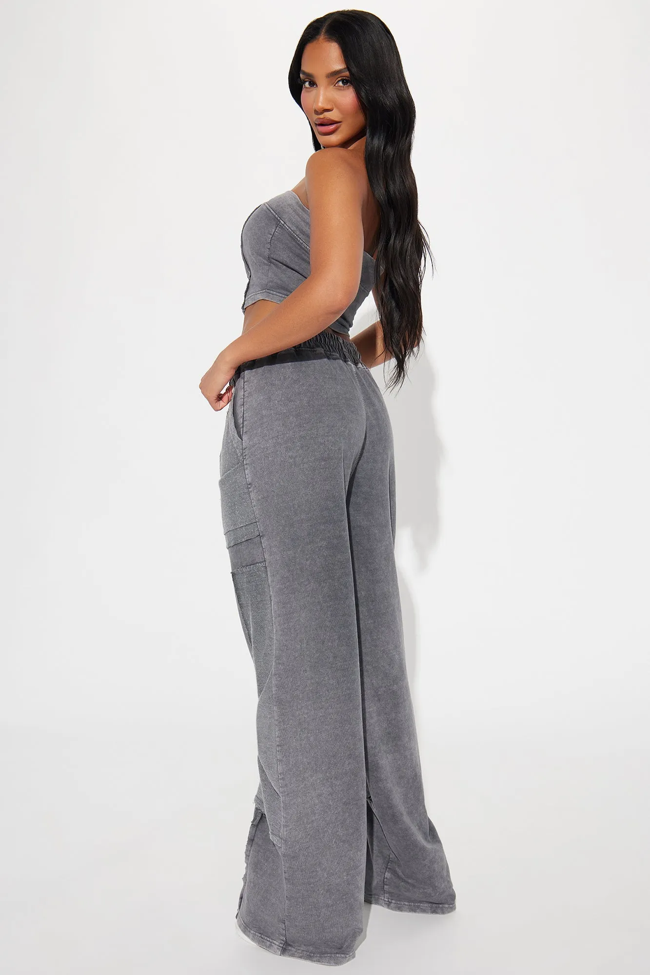 Hot Girl Fleece Pant Set - Grey sold by Fashion Nova product image thumbnail 3