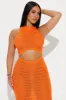 Key West Sheer Maxi Skirt Set - Orange sold by Fashion Nova