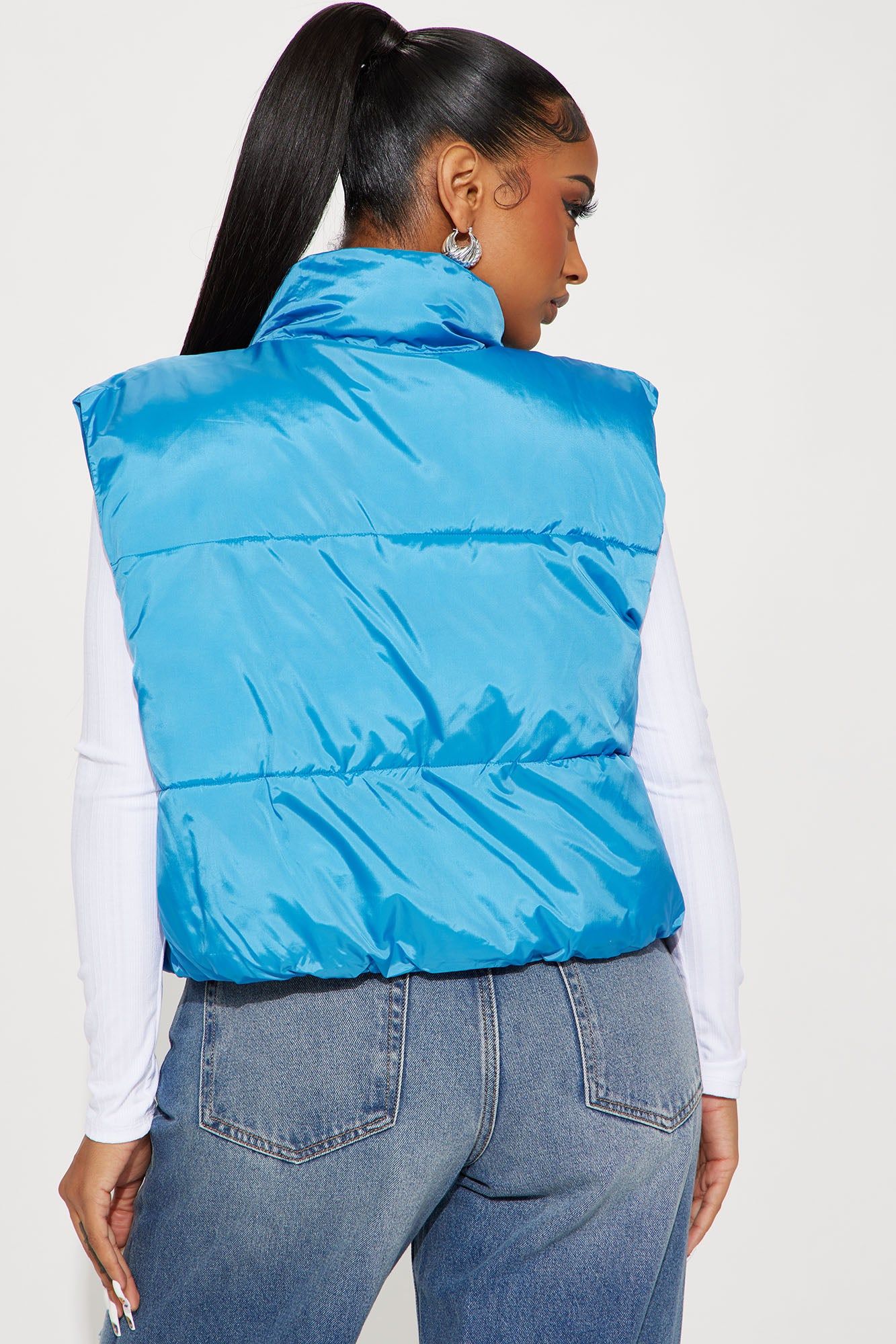 Icy Girl Puffer Vest - Blue sold by Fashion Nova product image thumbnail 3