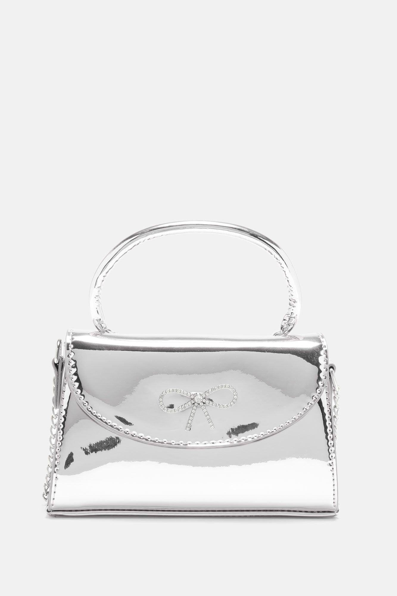 Little Bow Handbag - Silver sold by Fashion Nova product image thumbnail 4