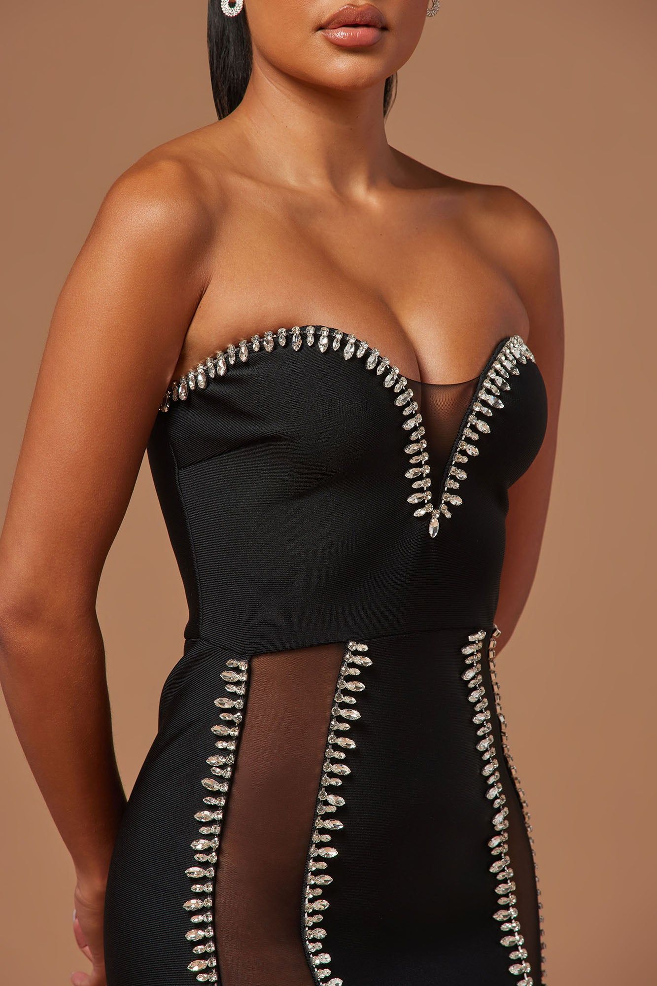 Misha Embellished Bandage Maxi Dress - Black sold by Fashion Nova product image thumbnail 3