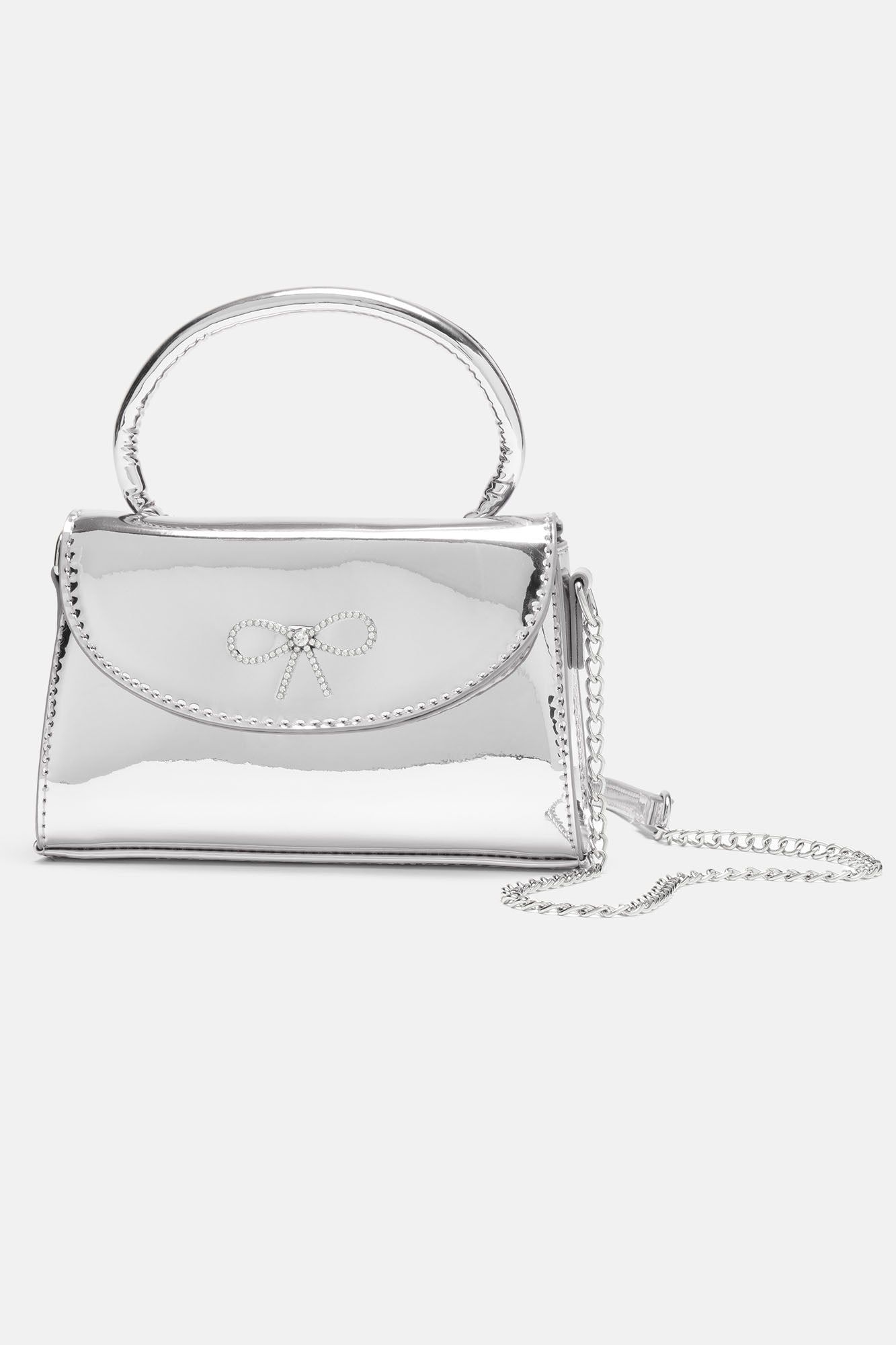 Little Bow Handbag - Silver sold by Fashion Nova product image thumbnail 3