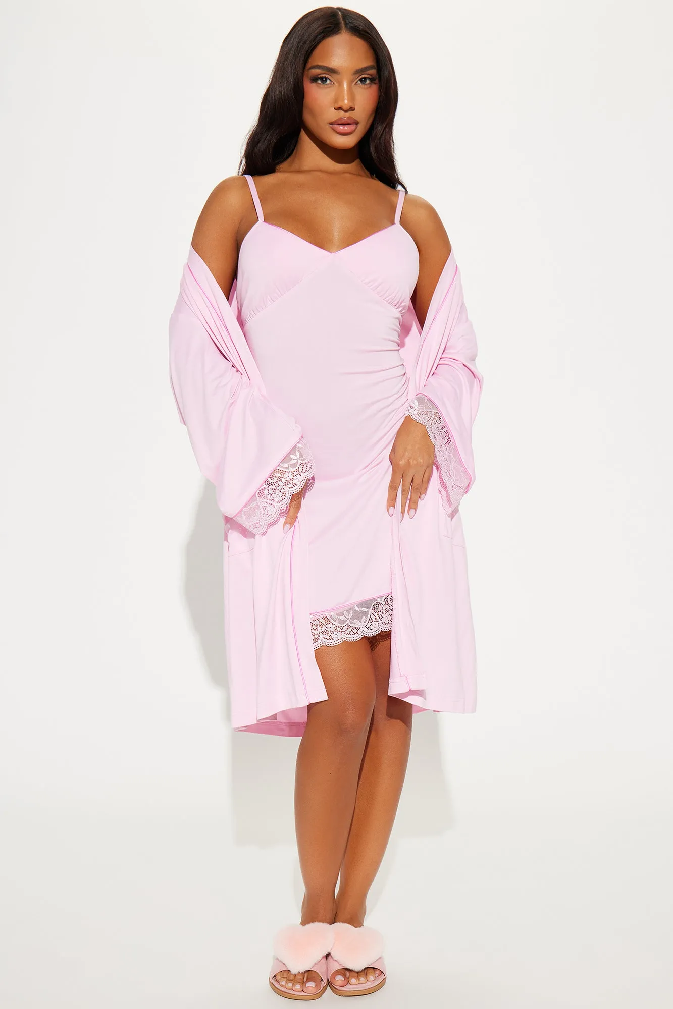 Just Dream PJ Robe Set - Pink sold by Fashion Nova