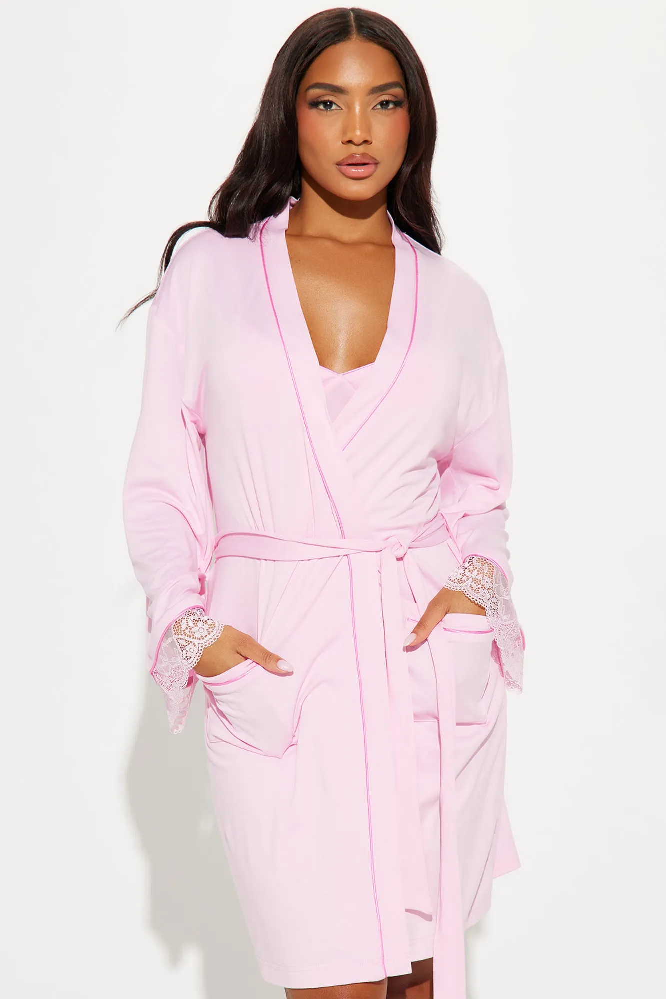 Just Dream PJ Robe Set - Pink sold by Fashion Nova product image thumbnail 3