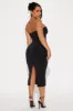 Courageous Woman Strapless Midi Dress - Black sold by Fashion Nova