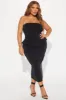 Courageous Woman Strapless Midi Dress - Black sold by Fashion Nova
