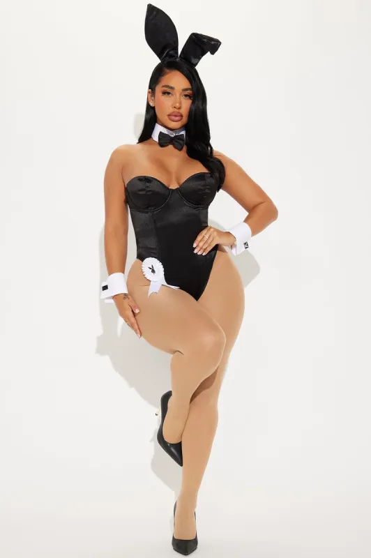 Playboy Classic Bunny Lace Up 8 Piece Costume Set - Black sold by Fashion Nova